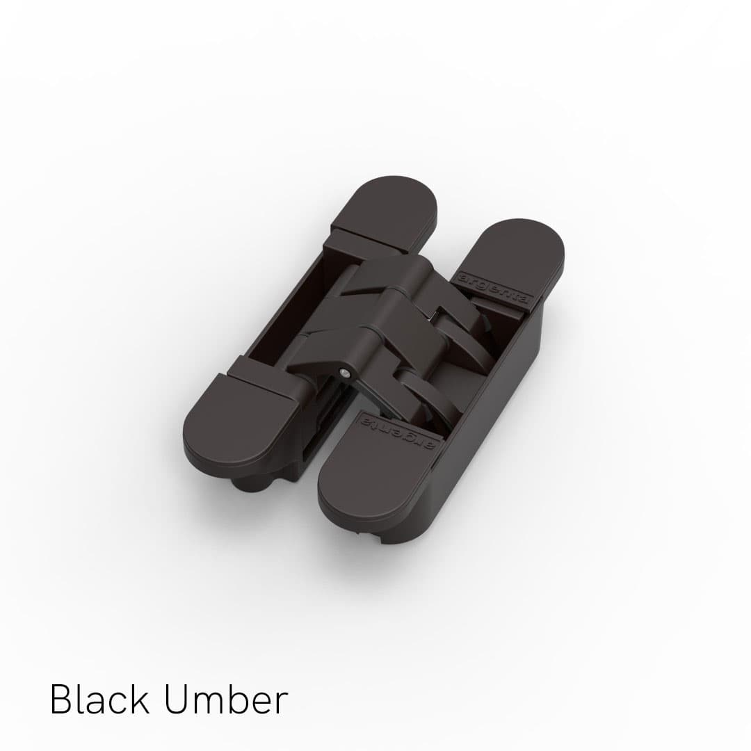 S5 Black Umber invisible 3D hinge for flush jib doors