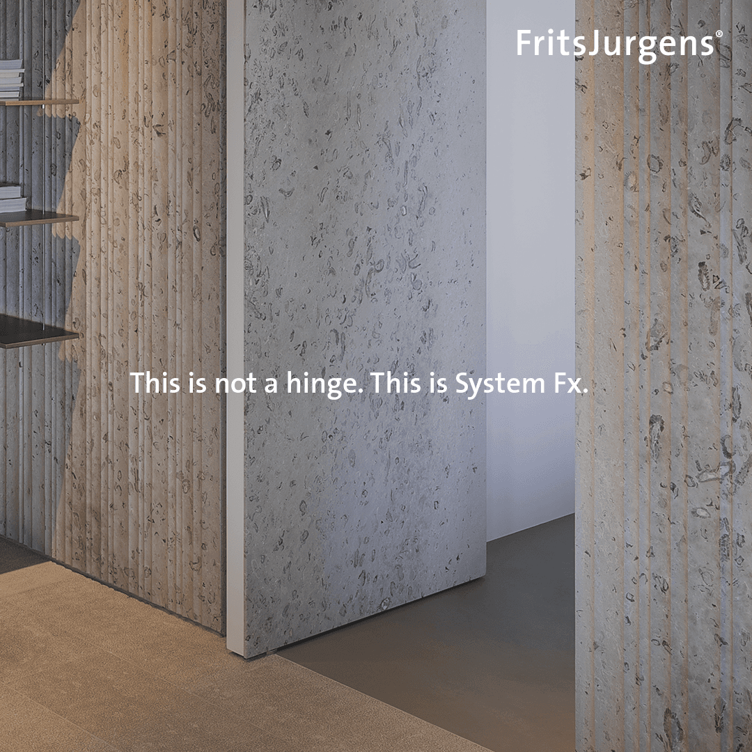 FritsJurgens System Fx - an internal door hold open at 90 degree angle