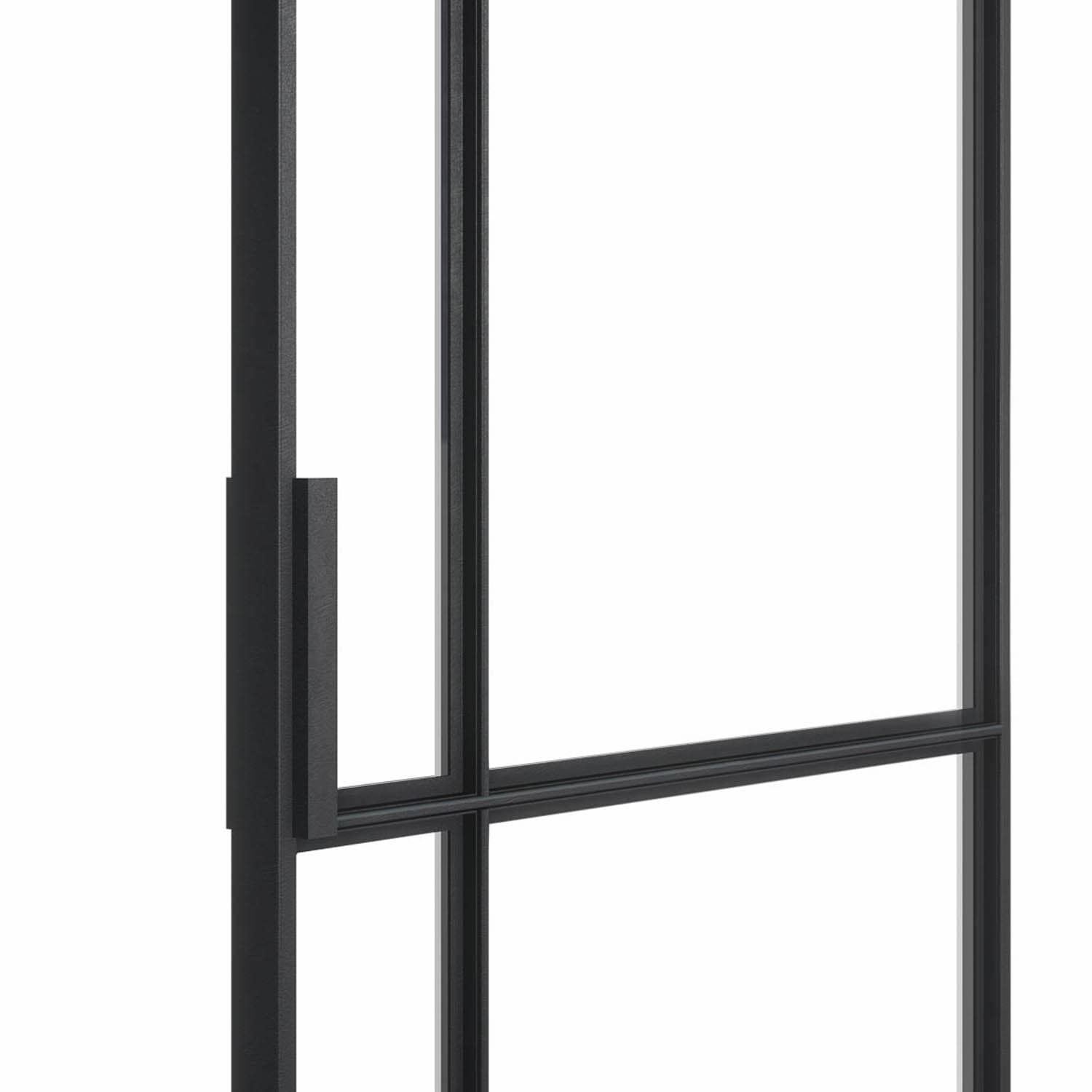 Angle Handle - G3 in jet black for steel-glazed internal doors